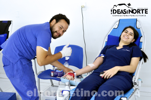 Universidad Sudamericana invita a la ciudadanía de Pedro Juan Caballero a donar sangre acercándose hasta la Clínica Universitaria y así salvar vidas, a través de la donación voluntaria y altruista del vital líquido. (Foto: Diego Lozano para Ideas del Norte Consultora Publicitaria).