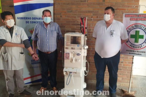 El director regional de la 1ra Región Sanitaria Dr. Hugo Cabrera informó que en el 2.022 se construirá un centro de hemodiálisis en el Hospital Regional teniendo en cuenta que en el departamento hay 120 personas. (Foto Concepción al Día).