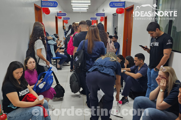 Superando las expectativas, más de doscientos donantes se presentaron en la Clínica de Universidad Sudamericana durante la campaña a favor del Centro Productor de Sangre y Terapia Celular del Hospital Central del Instituto de Previsión Social. (Foto: Diego Lozano para Ideas del Norte Consultora Publicitaria).