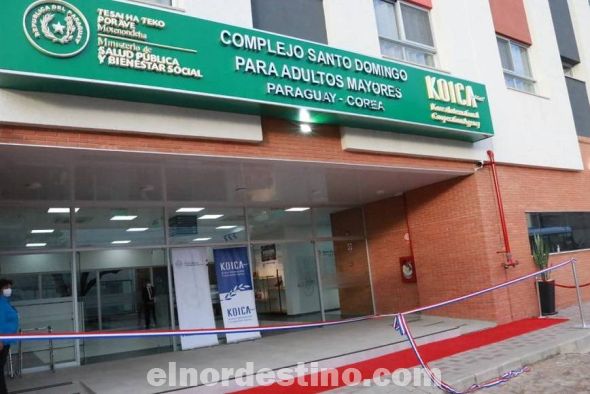 El “Complejo Santo Domingo”, un centro de atención médica para adultos mayores de 60 años, que incluye un albergue para adultos en situación de vulnerabilidad y atención ambulatoria. (Foto: Agencia de Información Paraguaya).