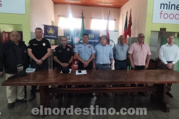 El diputado por Amambay y presidente de la Asociación Rural del Paraguay Regional Amambay licenciado Eulalio Gomes Batista agradeció a los organismos de seguridad por asumir el compromiso para dar una cobertura completa durante este importante evento. (Foto: Milner Cabrera).