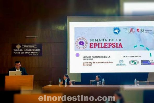 El Decano de Universidad Sudamericana sede Pedro Juan Caballero Dr. Esteban Encina participó como disertante en la Semana de la Epilepsia, organizada por la Liga Paraguaya de Lucha Contra la Epilepsia, Liga Internacional Contra la Epilepsia y el IBE). (Foto: Fanpage de Facebook de Universidad Sudamericana).