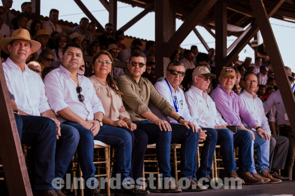 Acto Oficial de Inauguración de la XXXII edición de la Expo Norte 2023, con la presencia del Presidente de la República Santiago Peña y otras autoridades nacionales. (Foto: Expo Norte 2023).
