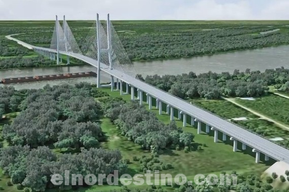 Mantener la navegabilidad del río ha sido un factor fundamental a la hora de definir la tipología de la nueva conexión vial, así como para establecer su trazado final en elevación. (Foto: Itaipú Binacional).