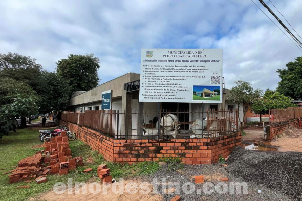El nuevo Servicio de Hemodiálisis del Hospital Regional de Pedro Juan Caballero está ubicado en la esquina de las calles Cerro León y República de Cuba. Se encuentra en su etapa final de construcción. (Foto: Gentileza). 