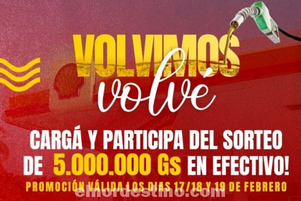 Volvimos, Volvé: Shell regresa después de quince años a Pedro Juan Caballero; lo festeja con obsequios y premio en efectivo 