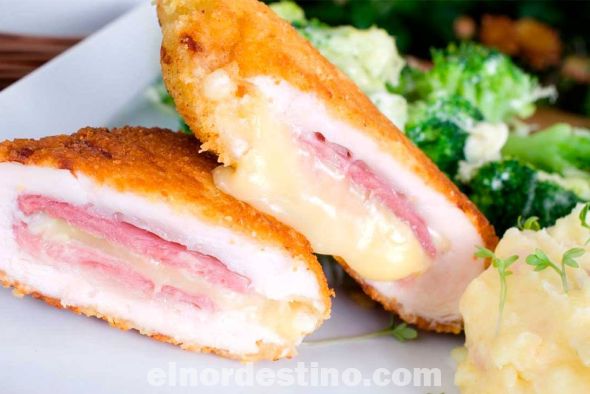 Receta perfecta y deliciosa: Pechugas de pollo rellenas de jamón y queso  conocidas como cordón bleu o San Jacobos