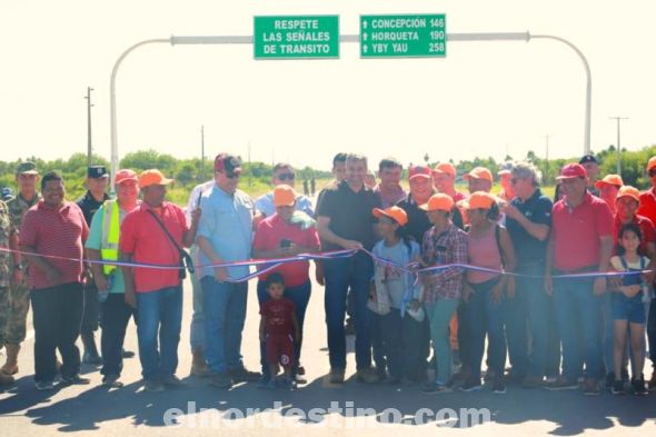 Presidente Mario Abdo Benítez inaugura rehabilitación del primer tramo de la ruta Pozo Colorado / Concepción