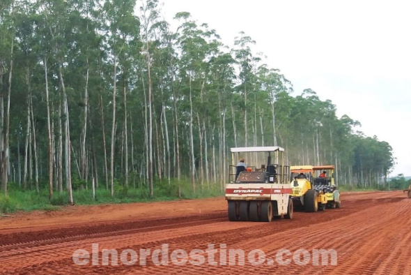 Avanza la construcción del Corredor Norte, obra que mejorará la conectividad entre los departamentos de San Pedro y Concepción