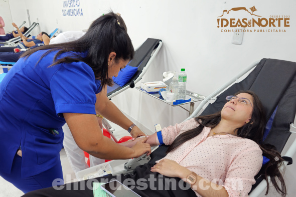 Universidad Sudamericana realizó campaña a favor del Centro Productor de Sangre y Terapia Celular del Hospital Central del IPS