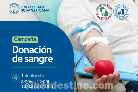 Junto al IPS: Universidad Sudamericana invita a la ciudadanía de Pedro Juan Caballero a salvar vidas donando sangre