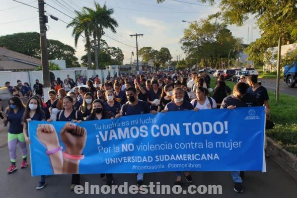Ponta Porã conmemoró el Día Internacional de la Mujer con una caminata que contó con un gran número de participantes