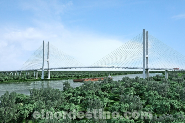 Puente de la Bioceánica: diseño en elevación en el vano central garantiza la navegabilidad del río Paraguay en la región Occidental 