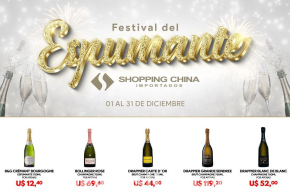 Promoción Especial “Festival del Espumante” en Shopping China de Pedro Juan Caballero hasta el domingo 31 de Diciembre