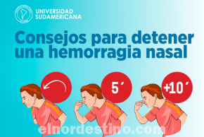 Consejos de Universidad Sudamericana para detener una hemorragia nasal causada por irritaciones menores o resfriados 
