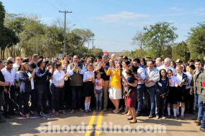 Celebran inauguración de tramo pavimentado que conecta Bella Vista Norte y Puentesiño, en el departamento de Concepción