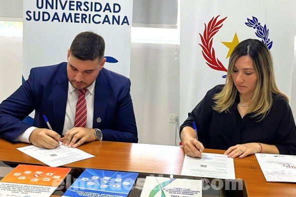 El Convenio Interinstitucional entre el Ministerio de Salud Pública y Bienestar Social e Instituciones Formadoras fue firmado bajo la Resolución S.G. N° 292/2022, a Universidad Sudamericana. El mismo se aplica para las carreras y sedes de Pedro Juan Caballero y Salto del Guairá. (Foto: DNERHS).