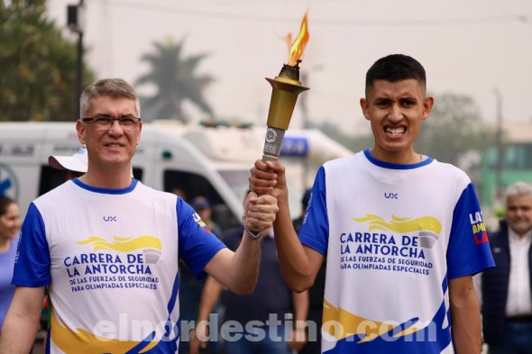 La llama de la Esperanza tendrá su recorrido por todo el país. La Carrera de la Antorcha de las Fuerzas de Seguridad de los Juegos Latinoamericanos de Olimpiadas Especiales llevará consigo la antorcha de los juegos. (Foto: Olimpiadas Especiales Paraguay).
