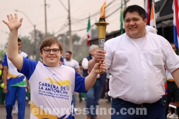 La llama de la Esperanza tendrá su recorrido por todo el país. La Carrera de la Antorcha de las Fuerzas de Seguridad de los Juegos Latinoamericanos de Olimpiadas Especiales llevará consigo la antorcha de los juegos. (Foto: Olimpiadas Especiales Paraguay).