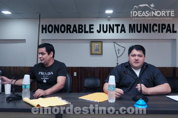 Actualmente, la mesa directiva de la Honorable Junta Municipal de Pedro Juan Caballero está integrada por el presidente abogado José Ivo Lezcano Paredes (ANR) y el vicepresidente licenciado Éver Ramón Salinas Cueto (PLRA). (Foto: Diego Lozano para Ideas del Norte Consultora Publicitaria).