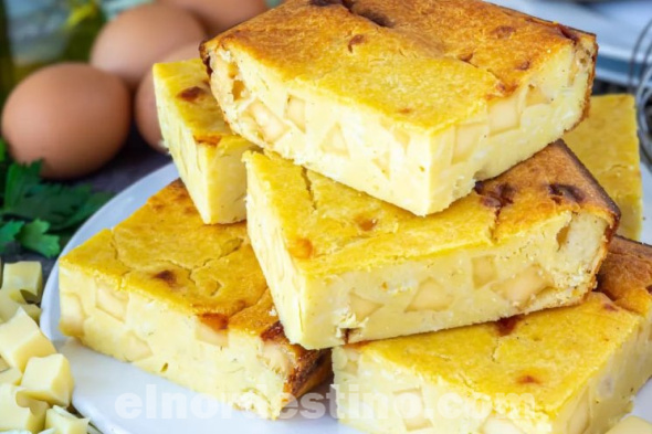 Entre los ingredientes es muy importante la harina de maíz que se emplee, tiene que ser fresca para obtener una sopa paraguaya esponjosa. Igualmente, la presencia de la cebolla hace que el pastel no sea seco y la manteca de cerdo le da un sabor muy especial. (Foto: Cocina Rica).