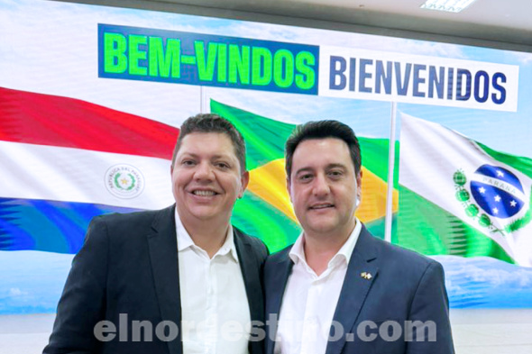 Gobernador Juancho Acosta se junta con su para Parananense Ratinho Jr. Para mostrar potencial del departamento Amambay