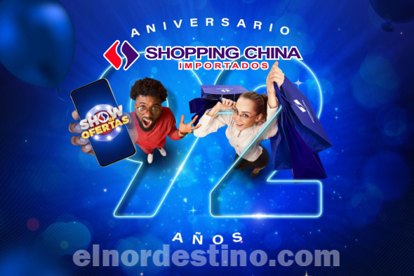 Celebremos los noventa y dos años de Shopping China Importados con la Fiesta de los Precios Bajos en Pedro Juan Caballero