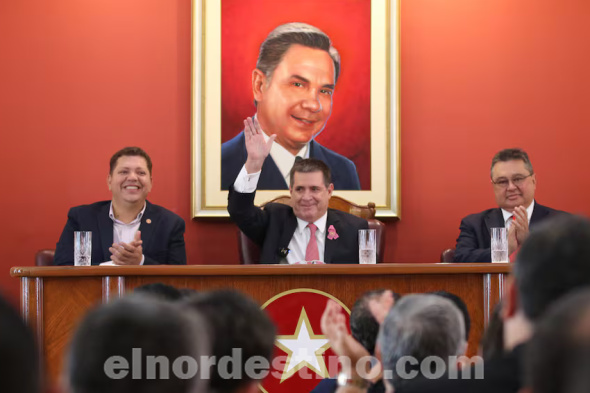 Dirigencia colorada de Amambay encabezada por el gobernador Juancho Acosta reafirma apoyo a titular de la Junta Horacio Cartes