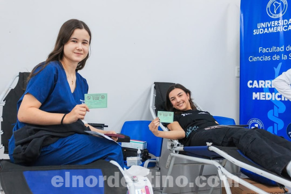 UNISUD e Instituto de Previsión Social: Campaña de Donación de Sangre; cada participante fue parte de una gran corriente de bien