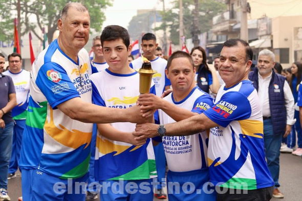 Fiesta Memorable: llegó a Pedro Juan Caballero la Antorcha de los IV Juegos Latinoamericanos de Olimpíadas Especiales