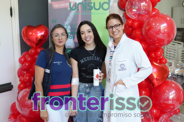 Estudiantes de UNISUD participaron en Campaña de Donación de Sangre realizada con la colaboración del Hospital Regional de PJC 